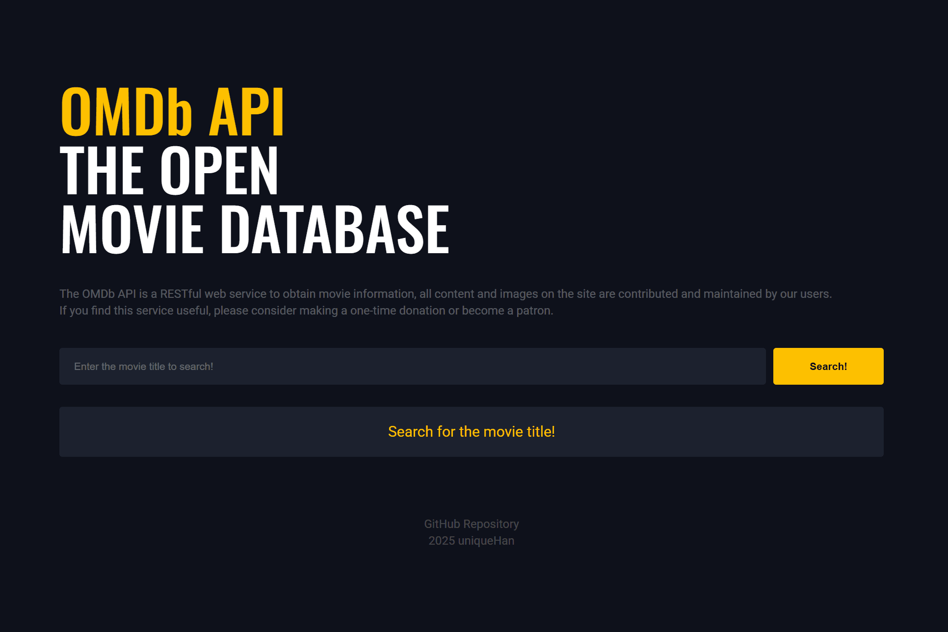 영화 정보 검색 사이트 JavaScript ver.