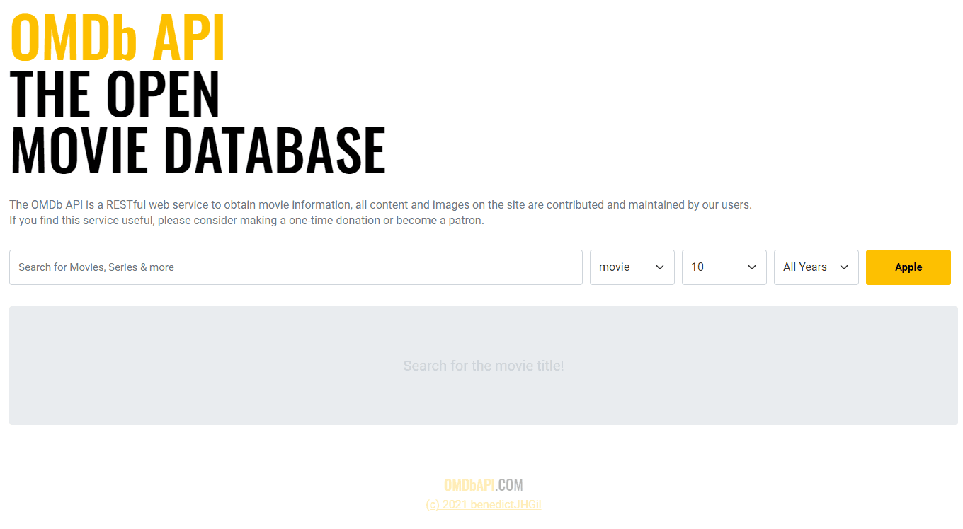 영화 정보 검색 사이트 Vue.js ver.